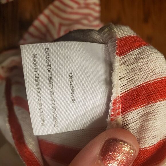 Tory Burch striped linen jerset tshirt red&white s - Picture 5 of 6